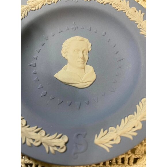 Vintage HTF Christopher COLUMBUS Wedgwood Blue White Jasperware Compass Points P - Picture 3 of 6